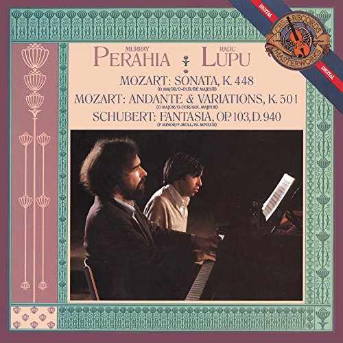 CD cover featuring portraits of Radu Lupu and Murray Perahia at a piano.