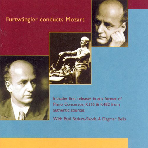 CD cover featuring Wilhelm Furtwängler conducting, with portraits against a red and blue background.