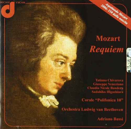 CD cover featuring a portrait of Mozart and text listing performers.