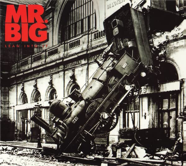 Black and white album cover featuring a crashed steam locomotive.