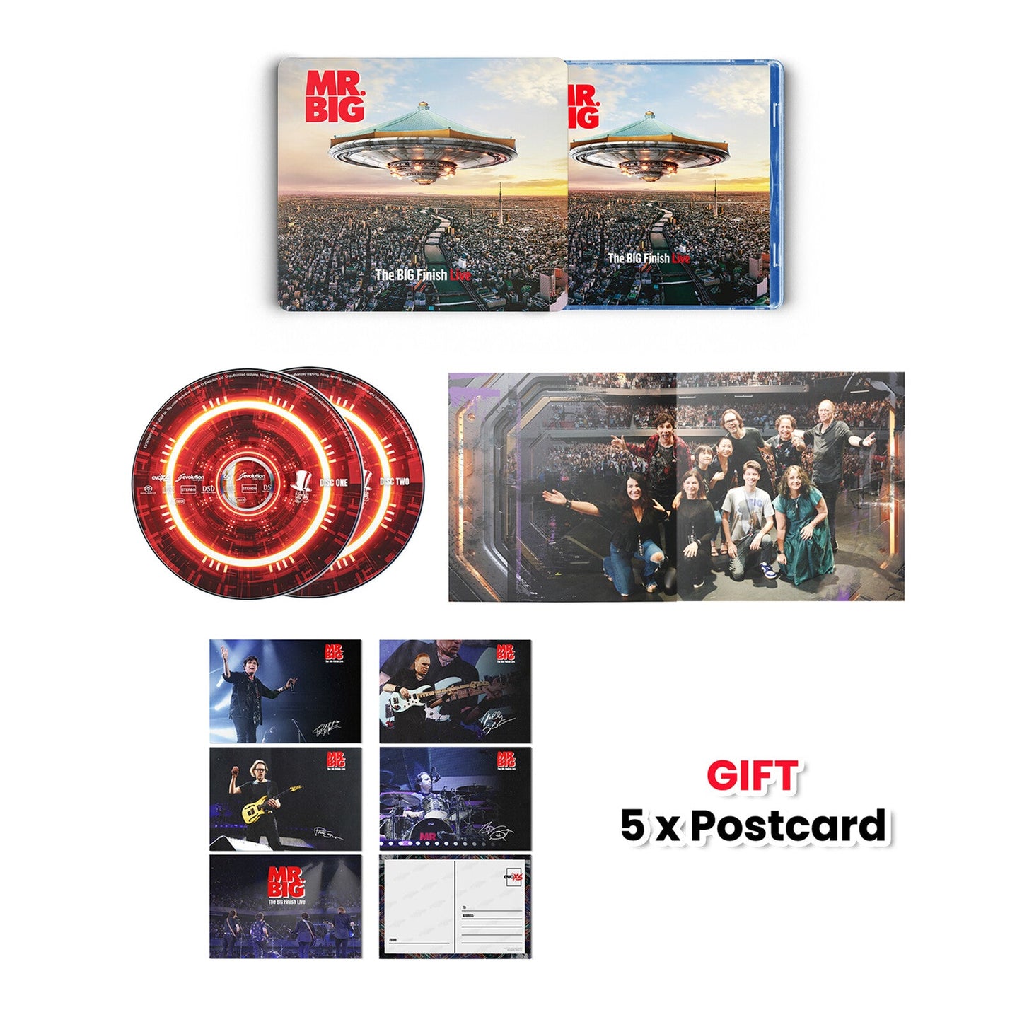 “Mr. Big” double CD and gift set with band photos and postcards.