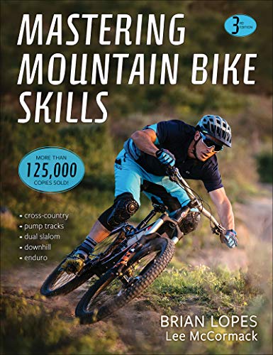 Book cover: "Mastering Mountain Bike Skills" with a rider on a trail.