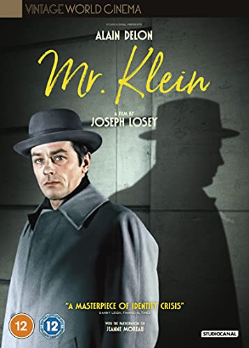 DVD cover for Mr. Klein featuring Alain Delon wearing a hat and coat.