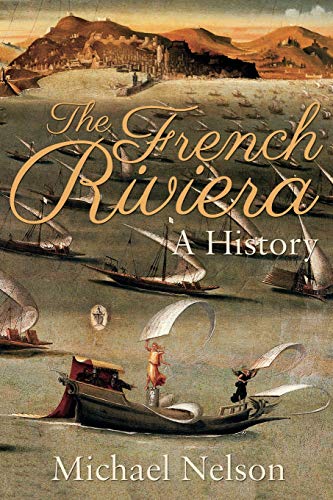 Book cover depicting historical sailing ships and coastal towns of the Riviera.
