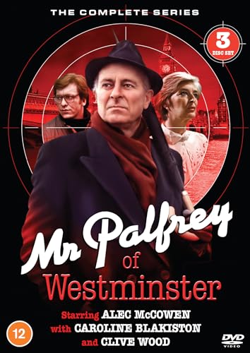 DVD cover for “Mr Palfrey Of Westminster” featuring three actors and Big Ben.