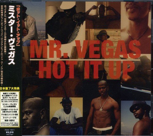 CD cover for “Hot It Up” by Mr. Vegas, featuring multiple portraits.