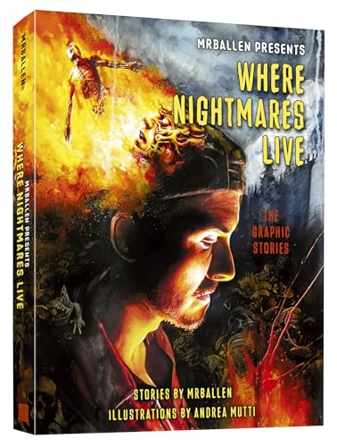 Graphic novel cover featuring a man’s profile with surreal, nightmarish imagery.