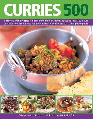 Cookbook cover featuring a metal pot of curry with smaller dish images below.
