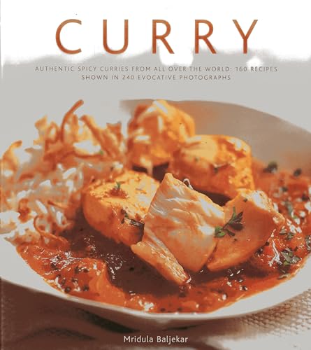Book cover titled Curry featuring a bowl of fish curry with rice.