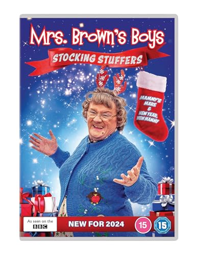Mrs. Brown’s Boys: Stocking Stuffers DVD cover featuring a woman in a blue sweater.