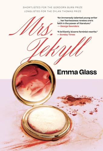 Book cover with red and gold compact and smudged makeup on a pink background.
