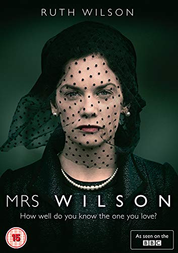 Ruth Wilson wears a black veil and pearl necklace on the Mrs Wilson DVD cover.