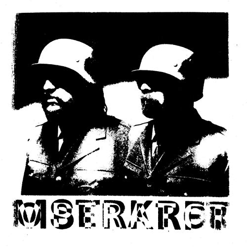 Black and white image of two men in helmets, with "MSTRKRFT" text.