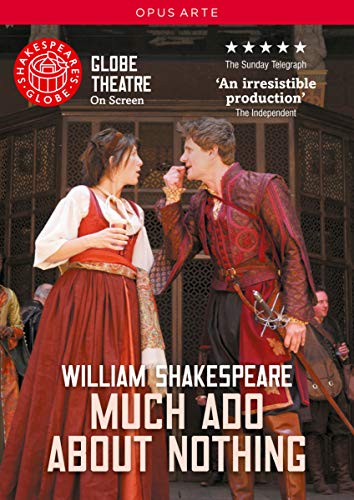 Much Ado About Nothing" DVD cover featuring actors in Renaissance attire.