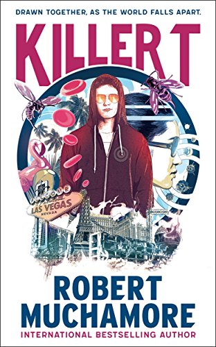 Book cover: “KILLER T” by Robert Muchamore, featuring a hooded figure and insects.
