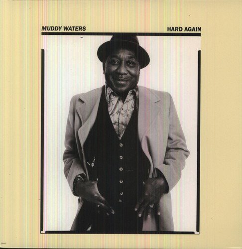 Vinyl album cover featuring a black-and-white photo of Muddy Waters on a beige background.