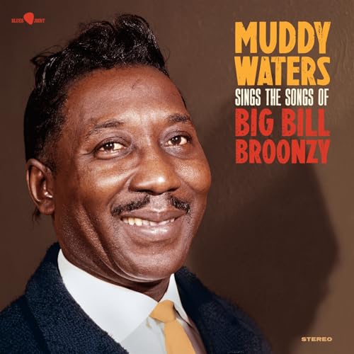 Portrait of Muddy Waters smiling against a brown background with album title text.