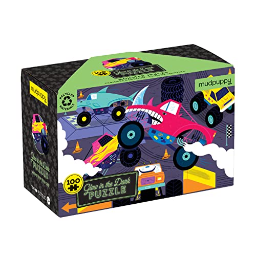 Box for a Mudpuppy monster truck jigsaw puzzle, glow-in-the-dark.