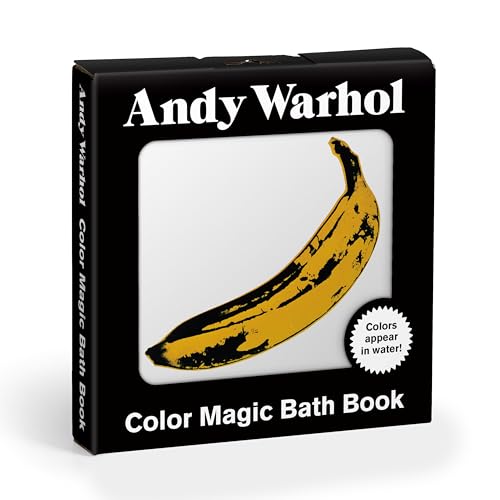 Black bath book with Andy Warhol’s iconic yellow banana design.