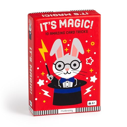 Red card game box featuring a rabbit magician with a wand.