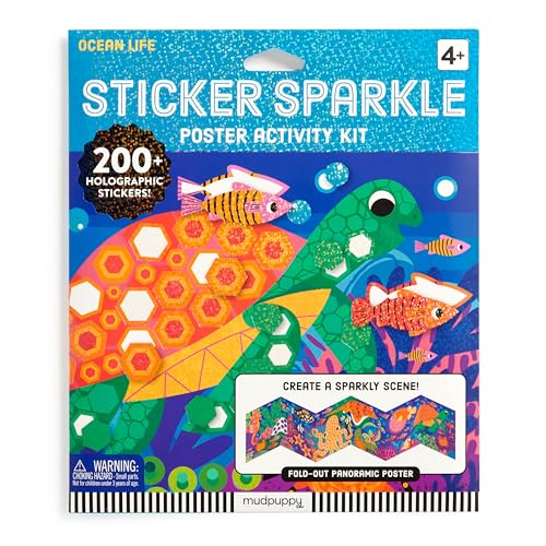 Ocean life sticker kit with a turtle and colorful coral design.