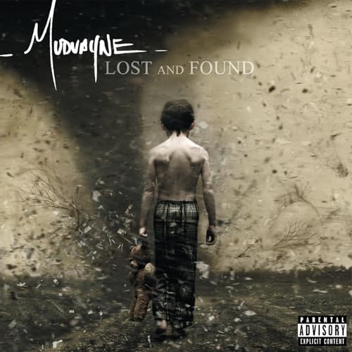 Mudvayne album cover: boy with back to viewer, distressed background.