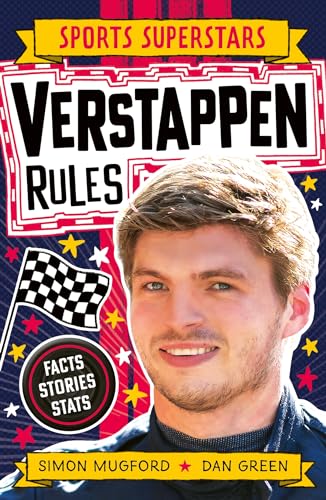 Book cover featuring Max Verstappen, a Formula 1 racing driver.
