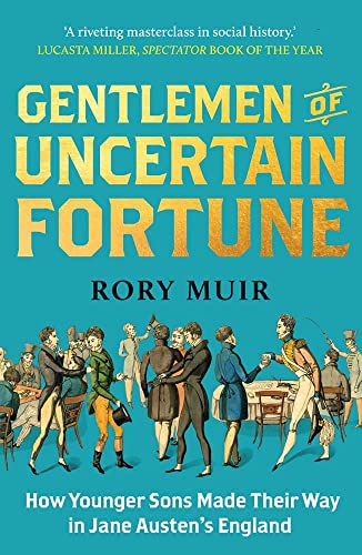 Book cover depicting 19th-century men in colorful attire, titled “Gentlemen of Uncertain Fortune.”