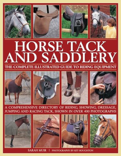 Book cover titled Horse Tack and Saddlery featuring a collage of horse equipment photographs.