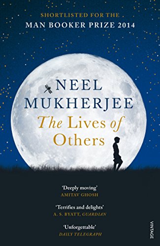 Book cover: "The Lives of Others" with a large moon and silhouetted figure.