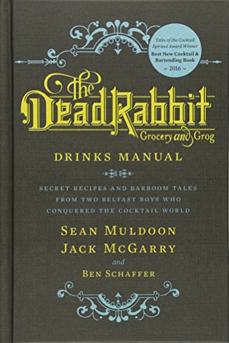 Dark cover of "The Dead Rabbit Drinks Manual" with ornate gold lettering.