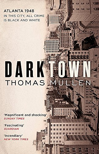 Book cover for “Darktown” with a sepia-toned aerial city view.