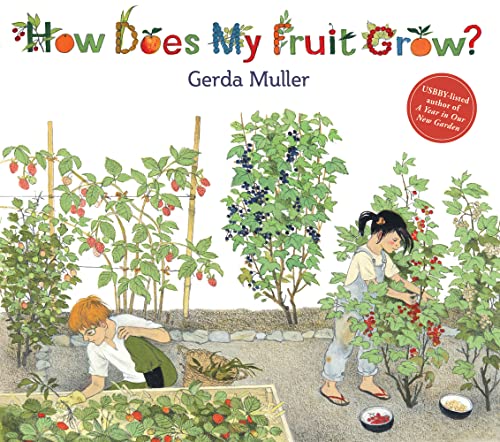 Book cover: children gardening with tomatoes and berries.