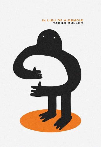 Book cover: abstract black figure on orange circle, white background.