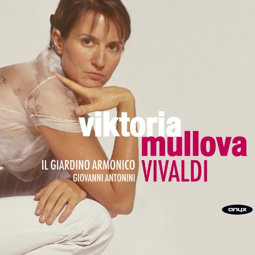 Viktoria Mullova portrait album cover for Vivaldi violin concertos CD.
