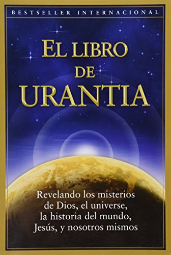 Book cover for El Libro de Urantia featuringS featuring a planet and starry space.