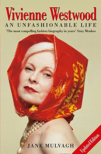 Book cover featuring Vivienne Westwood with red plastic hood and pearls.
