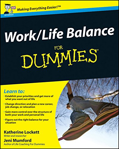 Book cover for Work/Life Balance For Dummies featuring a person balancing on a rope.