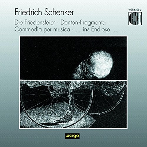 CD cover for Friedrich Schenker’s “Die Friedensfeier” with abstract black and white art.