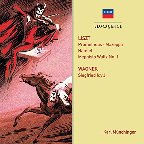 A CD cover with a drawing of a man on horseback and a devil.
