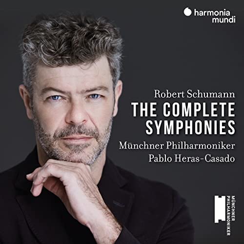 CD cover featuring portrait of Pablo Heras-Casado and text: Robert Schumann Symphonies.