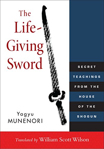 Book cover with a black and white illustration of a Japanese sword.