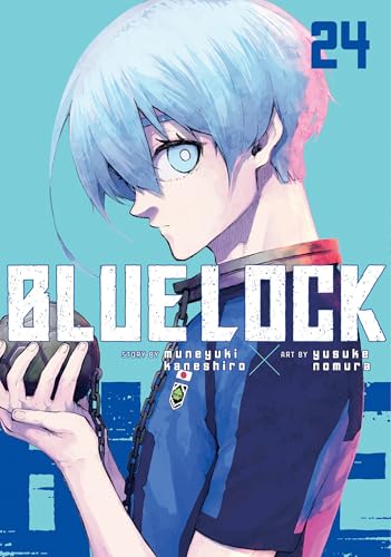 Manga cover with a young man with short blue hair and a blue shirt.