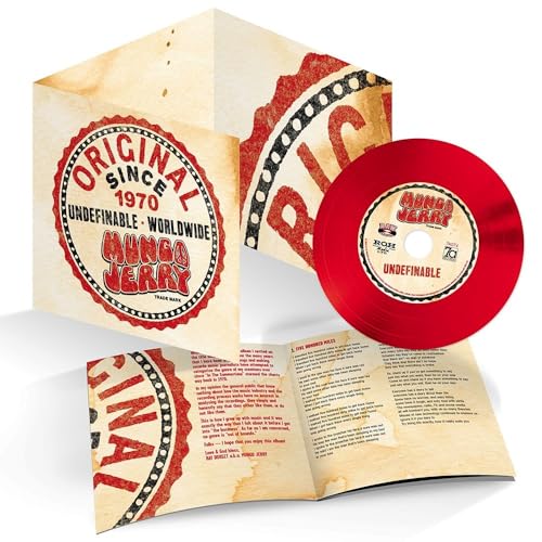 Mungo Jerry Undefinable CD with red disc and open cardboard sleeve with text.