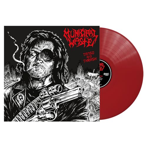 Municipal Waste "Tango & Thrash (Redux)" vinyl record with illustrated cover.