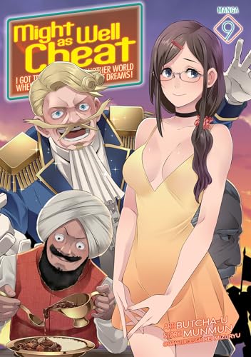 Manga cover featuring a woman in a yellow dress and two caricature men.