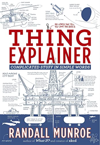 Book cover with diagrams of machines and the title "Thing Explainer.