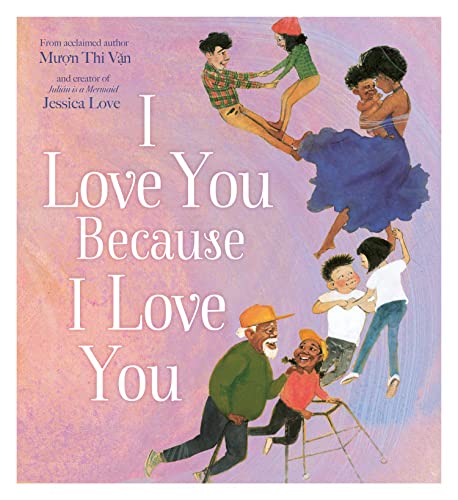 Book cover with colorful illustrations of diverse families embracing.