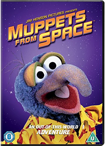 DVD cover for Muppets From Space featuring Gonzo against a purple starry background.
