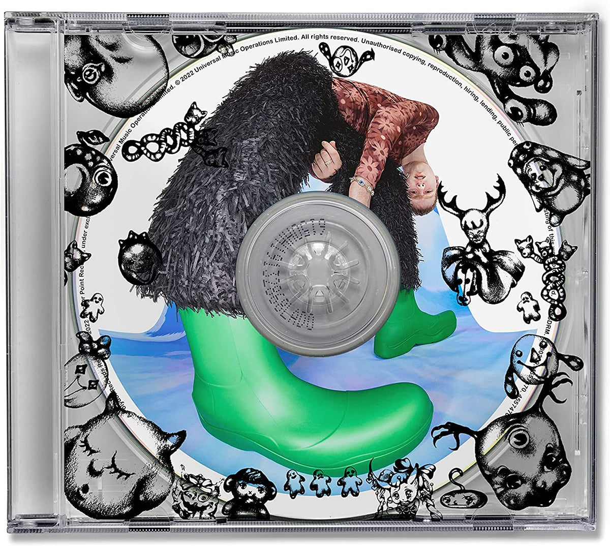 Album cover for Mura Masa’s “Demon Time” featuring a person in oversized green boots.